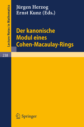Der kanonische Modul eines Cohen-Macaulay-Rings von Herzog,  J, Kunz,  E.