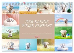 Der kleine weiße Elefant (Tischkalender 2024 DIN A5 quer), CALVENDO Monatskalender von Meutzner,  Dirk