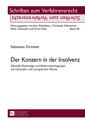 Der Konzern in der Insolvenz von Dirmeier,  Sebastian