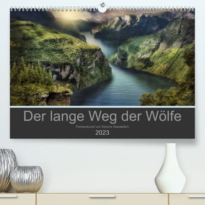 Der lange Weg der Wölfe (Premium, hochwertiger DIN A2 Wandkalender 2023, Kunstdruck in Hochglanz) von Wunderlich,  Simone