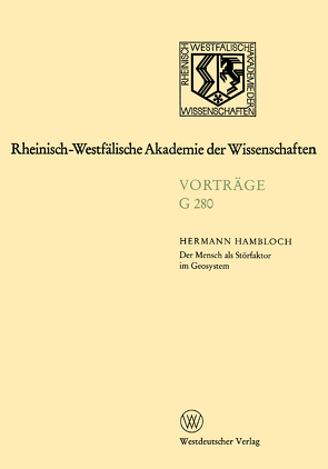 Der Mensch als Störfaktor im Geosystem von Hambloch,  Hermann