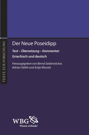 Der Neue Poseidipp von Poseidipp, Seidensticker,  Bernd, Staehli,  Adrian, Wessels,  Antje
