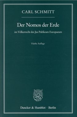 Der Nomos der Erde von Schmitt,  Carl