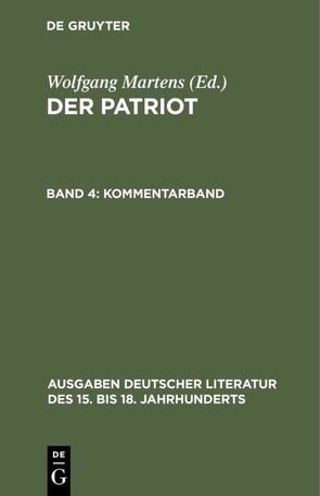 Der Patriot / Kommentarband von Martens,  Wolfgang
