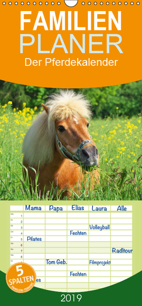 Der Pferdekalender – Familienplaner hoch (Wandkalender 2019 , 21 cm x 45 cm, hoch) von DESIGN Photo + PhotoArt,  AD, Dölling,  Angela