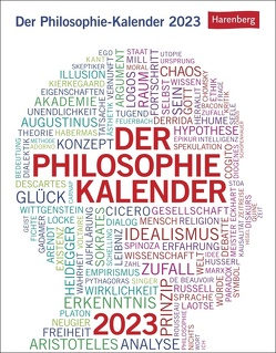 Der Philosophie-Kalender Tagesabreißkalender 2023 von Brüning,  Barbara, Engels,  Helmut, Harenberg, Hattstein,  Markus
