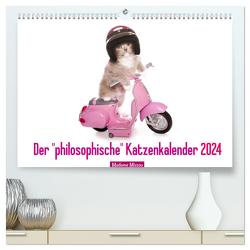 Der „philosophische“ Katzenkalender 2024 (hochwertiger Premium Wandkalender 2024 DIN A2 quer), Kunstdruck in Hochglanz von Missou,  Madame