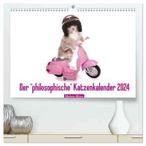 Der „philosophische“ Katzenkalender 2024 (hochwertiger Premium Wandkalender 2024 DIN A2 quer), Kunstdruck in Hochglanz von Missou,  Madame
