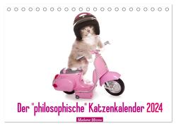 Der „philosophische“ Katzenkalender 2024 (Tischkalender 2024 DIN A5 quer), CALVENDO Monatskalender von Missou,  Madame
