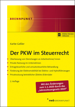 Der PKW im Steuerrecht von Karbe-Geßler,  Daniela