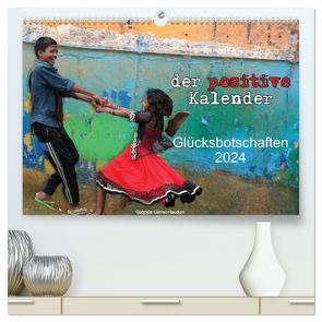 Der positive Kalender – Glücksbotschaften 2024 (hochwertiger Premium Wandkalender 2024 DIN A2 quer), Kunstdruck in Hochglanz von Gerner-Haudum,  Gabriele