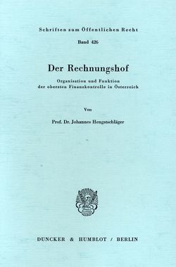 Der Rechnungshof. von Hengstschläger,  Johannes