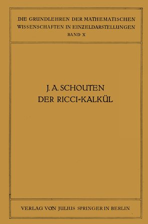 Der Ricci-Kalkül von Courant,  R., Schouten,  J. A.