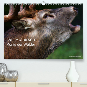 Der Rothirsch, König der Wälder (Premium, hochwertiger DIN A2 Wandkalender 2023, Kunstdruck in Hochglanz) von von Düren,  Alexander