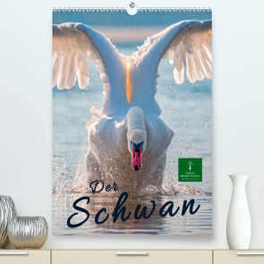 Der Schwan (Premium, hochwertiger DIN A2 Wandkalender 2022, Kunstdruck in Hochglanz) von Roder,  Peter