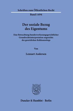 Der soziale Bezug des Eigentums. von Andersen,  Lennart