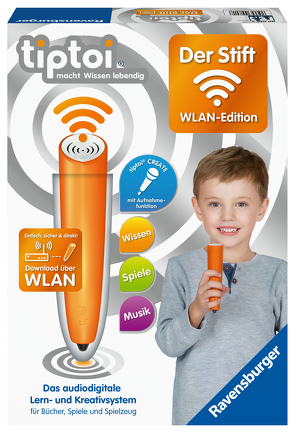 Ravensburger tiptoi 00036 Der Stift – WLAN Edition – Das audiodigitale Lern- und Kreativsystem für Kinder ab 3 Jahren. Audiodateien komfortabel über WLAN herunterladen