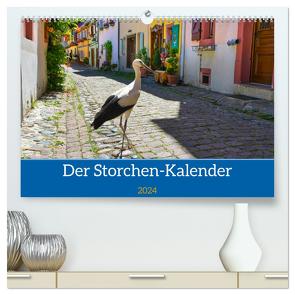 Der Storchenkalender (hochwertiger Premium Wandkalender 2024 DIN A2 quer), Kunstdruck in Hochglanz von Voigt,  Tanja