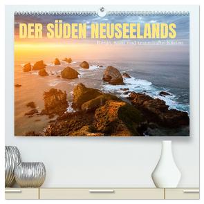 Der Süden Neuseelands: Berge, Seen und traumhafte Küsten (hochwertiger Premium Wandkalender 2024 DIN A2 quer), Kunstdruck in Hochglanz von Aust,  Gerhard