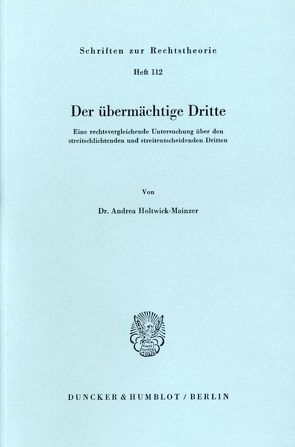 Der übermächtige Dritte. von Holtwick-Mainzer,  Andrea