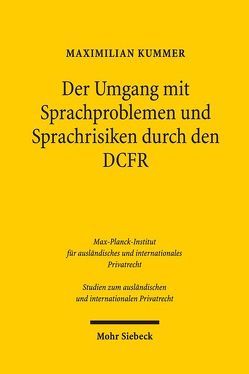 Sprachprobleme und Sprachrisiken von Kummer,  Maximilian