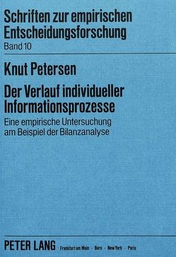 Der Verlauf individueller Informationsprozesse von Petersen,  Knut