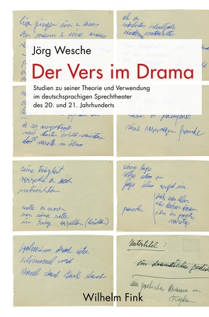Der Vers im Drama von Wesche,  Jörg