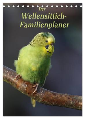 Der Wellensittich-Familienplaner (Tischkalender 2024 DIN A5 hoch), CALVENDO Monatskalender von Lindert-Rottke,  Antje
