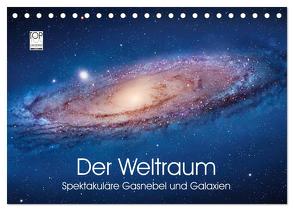 Der Weltraum. Spektakuläre Gasnebel und Galaxien (Tischkalender 2024 DIN A5 quer), CALVENDO Monatskalender von Stanzer,  Elisabeth