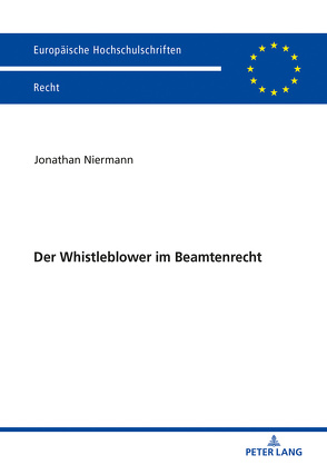 Der Whistleblower im Beamtenrecht von Niermann,  Jonathan