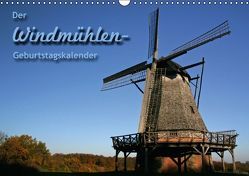 Der Windmühlen-Geburtstagskalender (Wandkalender immerwährend DIN A3 quer) von Berg,  Martina