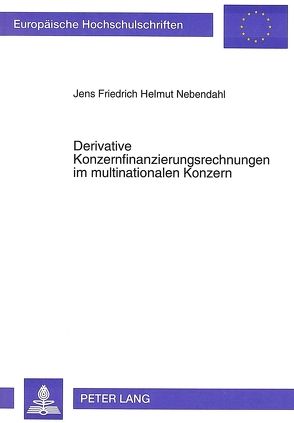 Derivative Konzernfinanzierungsrechnungen im multinationalen Konzern von Nebendahl,  Jens