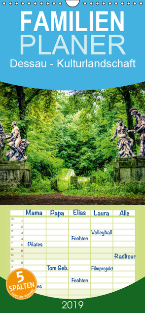 Dessau – Kulturlandschaft – Familienplaner hoch (Wandkalender 2019 , 21 cm x 45 cm, hoch) von Bösecke,  Klaus