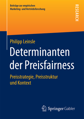 Determinanten der Preisfairness von Leinsle,  Philipp