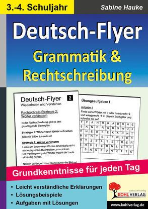 Deutsch-Flyer Rechtschreibung & Grammatik von Hauke,  Sabine