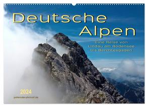 Deutsche Alpen, eine Reise von Lindau am Bodensee bis Berchtesgaden (Wandkalender 2024 DIN A2 quer), CALVENDO Monatskalender von Roder,  Peter
