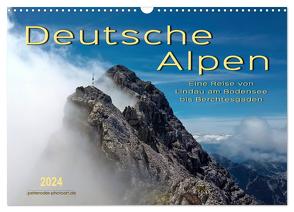 Deutsche Alpen, eine Reise von Lindau am Bodensee bis Berchtesgaden (Wandkalender 2024 DIN A3 quer), CALVENDO Monatskalender von Roder,  Peter