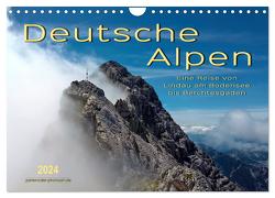 Deutsche Alpen, eine Reise von Lindau am Bodensee bis Berchtesgaden (Wandkalender 2024 DIN A4 quer), CALVENDO Monatskalender von Roder,  Peter