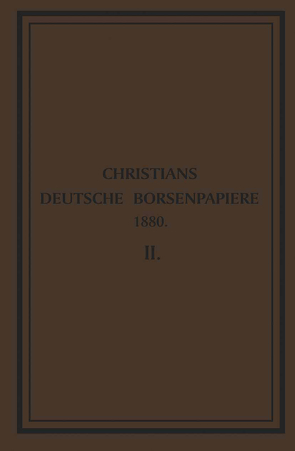 Deutsche Börsenpapiere von Christians,  Friedrich Wilhelm