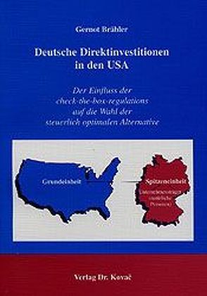 Deutsche Direktinvestitionen in den USA von Brähler,  Gernot