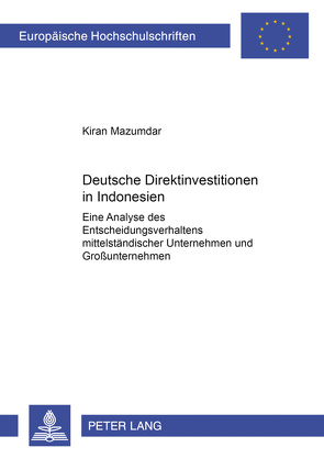 Deutsche Direktinvestitionen in Indonesien von Mazumdar,  Kiran