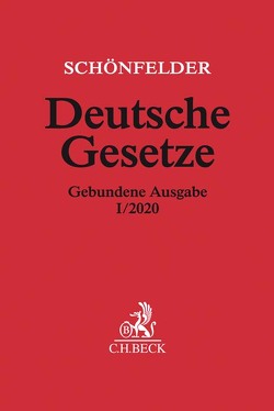 Deutsche Gesetze Gebundene Ausgabe I/2020 von Schönfelder,  Heinrich