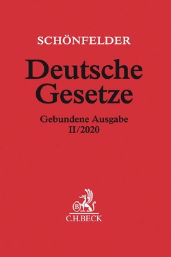 Deutsche Gesetze Gebundene Ausgabe II/2020 von Schönfelder,  Heinrich