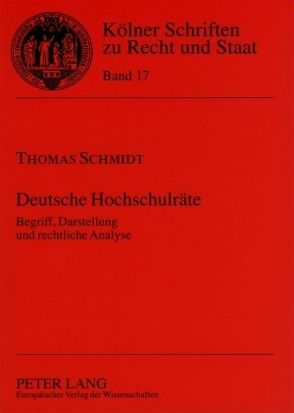 Deutsche Hochschulräte von Schmidt,  Thomas