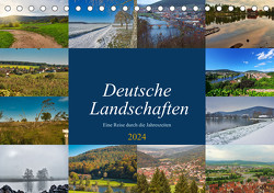 Deutsche Landschaften – eine Reise durch die Jahreszeiten (Tischkalender 2024 DIN A5 quer), CALVENDO Monatskalender von Meisenzahl,  Jessica