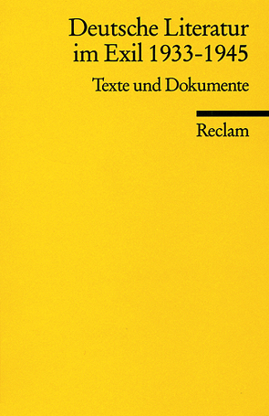 Deutsche Literatur im Exil 1933-1945 von Winkler,  Michael