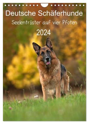 Deutsche Schäferhunde – Seelentröster auf vier Pfoten (Wandkalender 2024 DIN A4 hoch), CALVENDO Monatskalender von Schiller,  Petra
