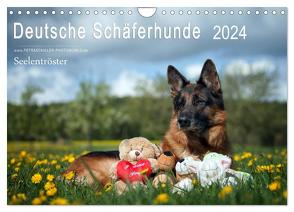 Deutsche Schäferhunde Seelentröster (Wandkalender 2024 DIN A4 quer), CALVENDO Monatskalender von Schiller,  Petra