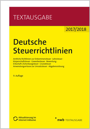 Deutsche Steuerrichtlinien von NWB Gesetzesredaktion