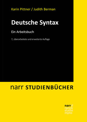 Deutsche Syntax von Berman,  Judith, Pittner,  Karin